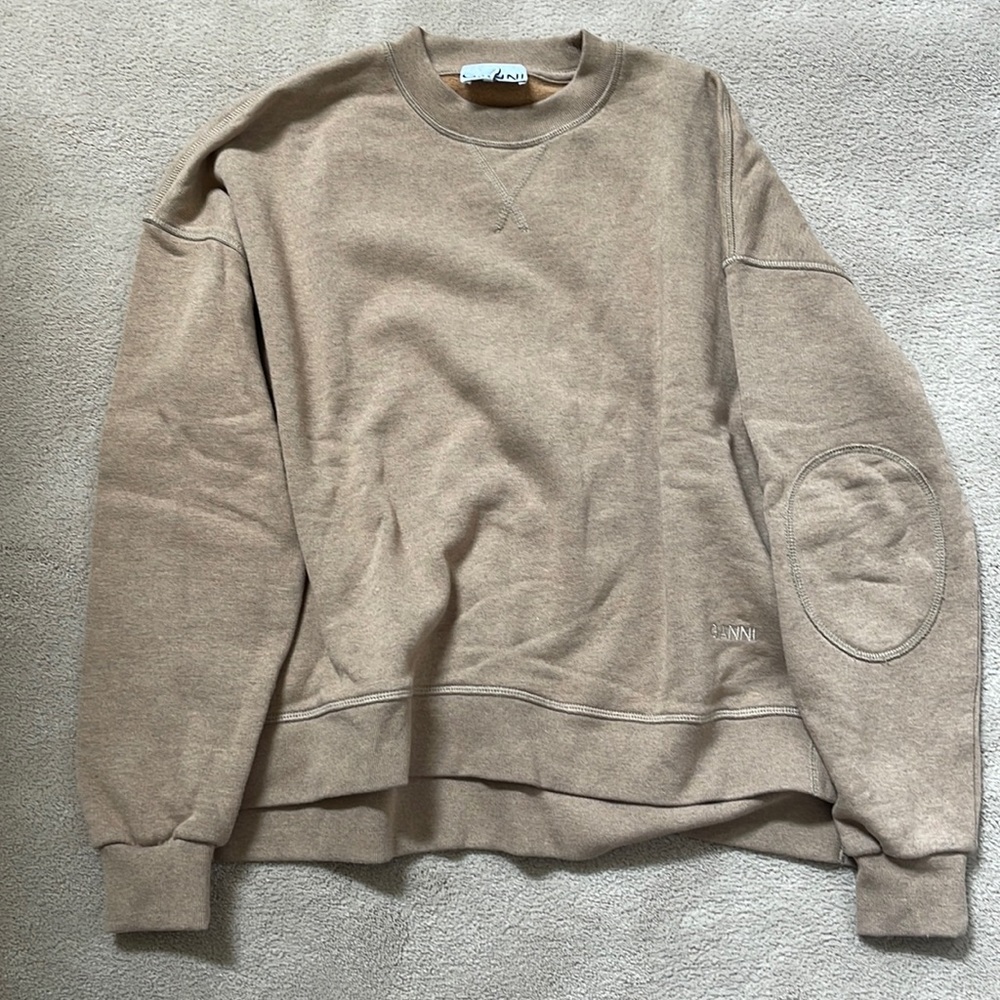 Ganni brown sweatshirt